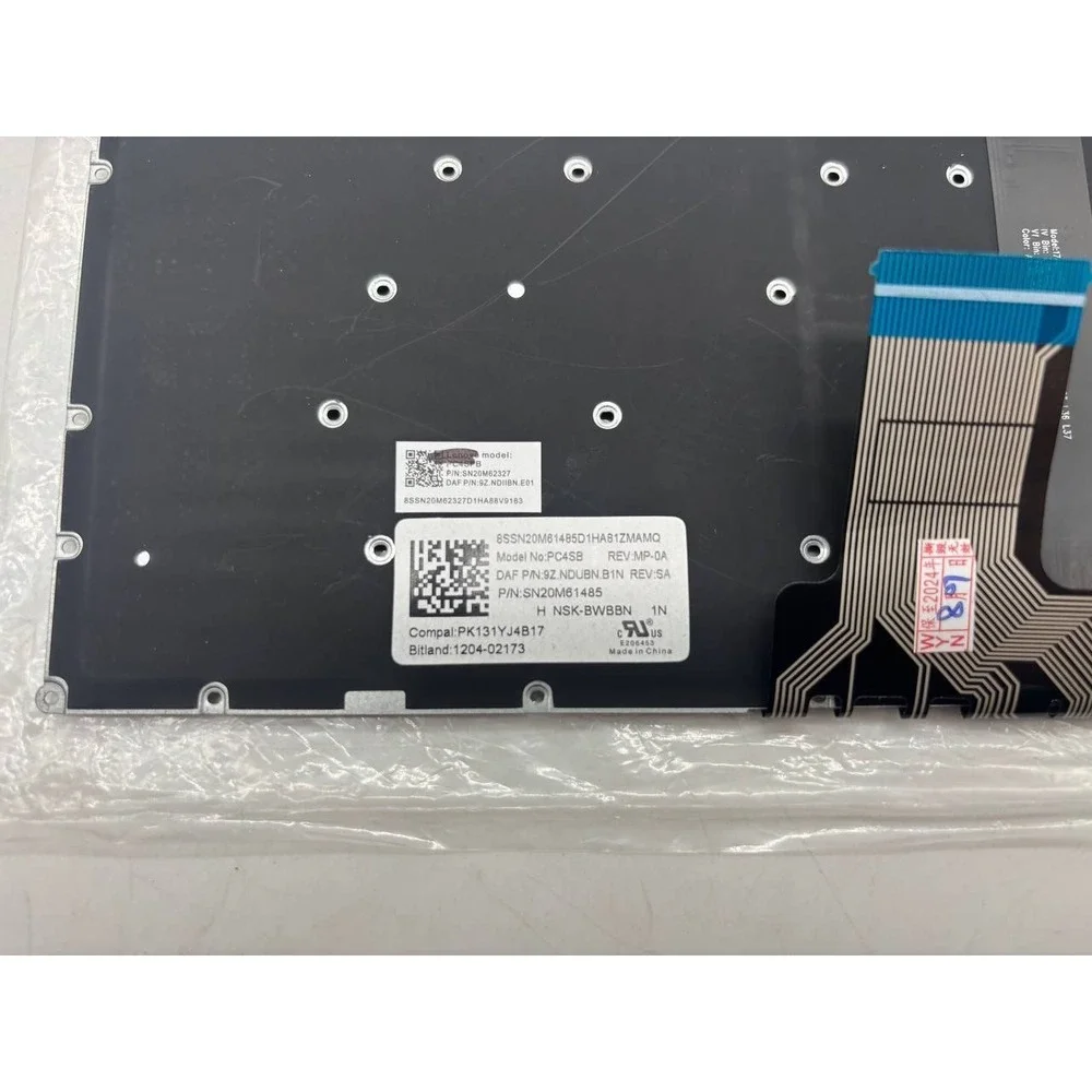 Lenovo NSK BWBN1 8SSN20M61485D Laptop Keyboard Replacement Part Model PC4SB